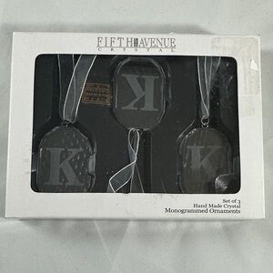 Monogrammed Ornaments - Set of 3
K